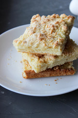 Curd pie crumb