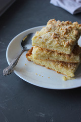 Curd pie crumb