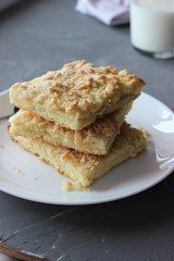 Curd pie crumb