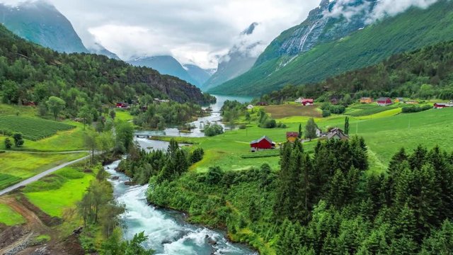 lovatnet lake Beautiful Nature Norway.