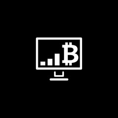 Bitcoin Growing Chart Icon.