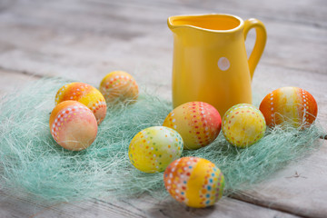 Painted Easter eggs , Easter background