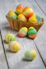 Painted Easter eggs , Easter background
