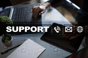 Technical support. Customer help. Business and technology concept.