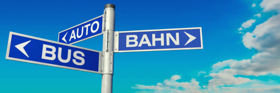 Auto, Bahn oder Bus