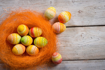 Painted Easter eggs , Easter background