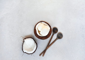 Obraz na płótnie Canvas Coconut ice Cream in coconut