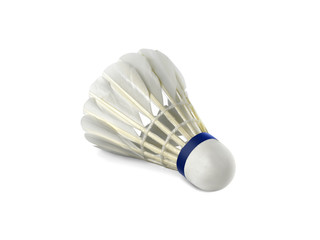 Fototapeta na wymiar Badminton ball or shuttlecock isolated on white background with clipping path