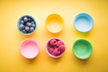 cake molds on a yellow background