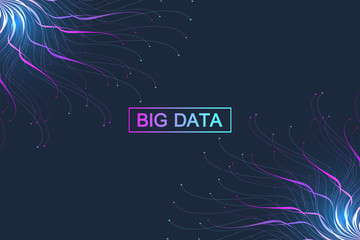 Big data complex. Graphic abstract background communication. Perspective backdrop visualization. Analytical network. Vector illustration.