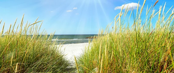 Schilderijen op glas Oostzee - duinen en zee © ExQuisine