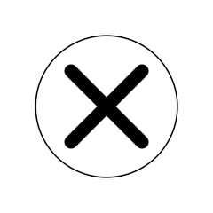 Cancel icon, logo