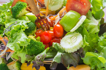 Mixed Vegetables of Salad in Asia.