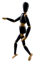 Gliederpuppe, bereits freigestellt.