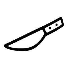 hand drawn knife. vector and illustration