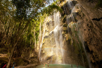 Fototapeta premium Tumalog waterfall on Sebu island, Philippines