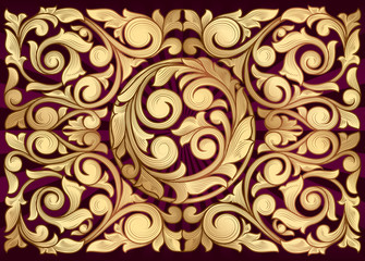 Golden decorative ornate design