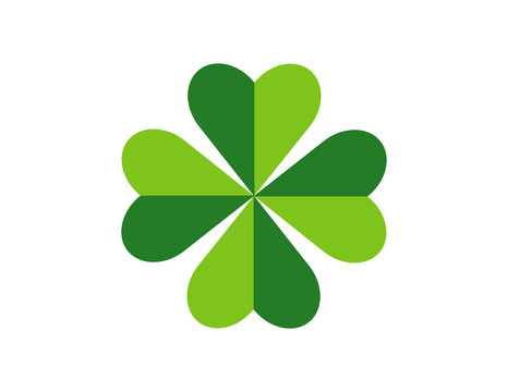 four leaf clover two colour