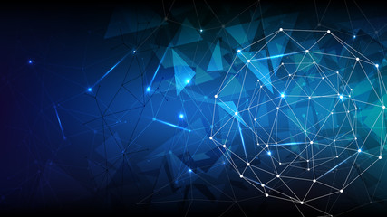 background abstract polygon data technology communication vector design illustration