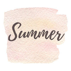 Wedding watercolor invitation card template Romantic illustration.