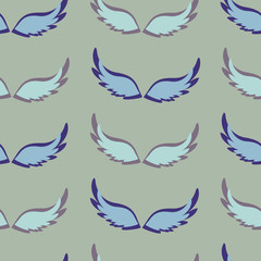 Simple waings seamless pattern, vector