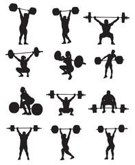 Weightlifter Silhouettes