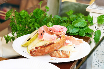 Caciocavallo italienischer Schnittkäse