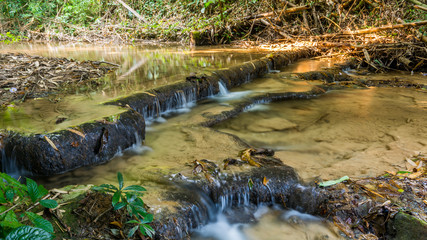 Pu Kang waterfall in the forest Chiang Rai province Thailand.