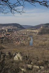 Veliko Tarnovo city at early spring, the old capital of Bulgaria, Europe.