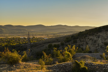 Moments before sunset at the hills near Gavrailovo village.