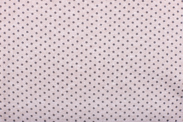 canvas pale pink cloth in black polka dots