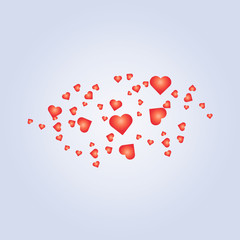 Colorful hearts abstract background