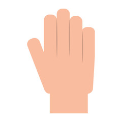 hand showing five finger palm stop vector illustration 