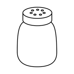 salt shaker seasoning for cooking condiment vector illustration sticker design outline design