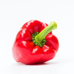 Sweet bellpepper isolated on white background, Single red bell pepper vegetables