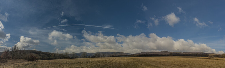 Fototapeta premium Fields near Banov village in north Bohemia