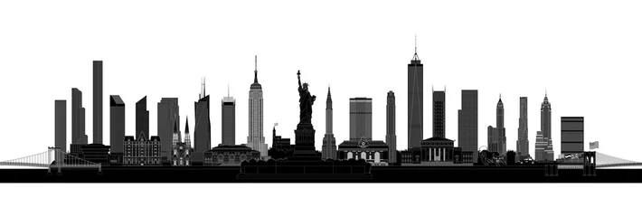 Skyline-Silhouette von New York City, Vektor © axellwolf