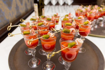 The Ukrainian Bloody Mary cocktail with lard and pickles