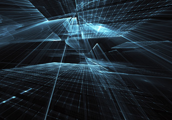 Fractal art - computer image, technological background