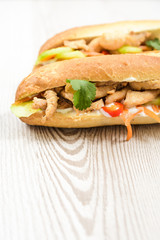 Grilled Vietnamese Chicken Sandwiches (bánh mì)