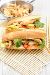 Grilled Vietnamese Chicken Sandwiches (bánh mì)