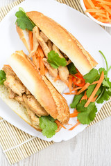 Grilled Vietnamese Chicken Sandwiches (bánh mì)