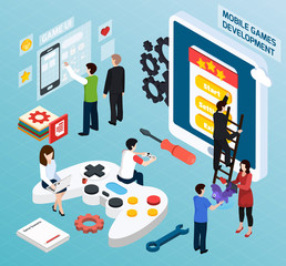 Mobile Games Development Isometric Composition