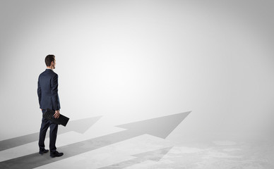 Obraz premium Man on the direction of success