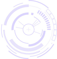 Digital circle light blue