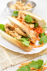 Grilled Vietnamese Chicken Sandwiches (bánh mì)