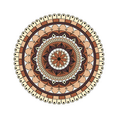 Flower Mandala. Vintage decorative elements. Oriental pattern, vector illustration. Islam, Arabic, Indian, moroccan,spain, turkish, pakistan, chinese, mystic, ottoman motifs. Coloring book page