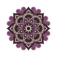 Flower Mandala. Vintage decorative elements. Oriental pattern, vector illustration. Islam, Arabic, Indian, moroccan,spain, turkish, pakistan, chinese, mystic, ottoman motifs. Coloring book page