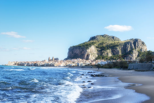 Cefalu beach. Sicily. Italy