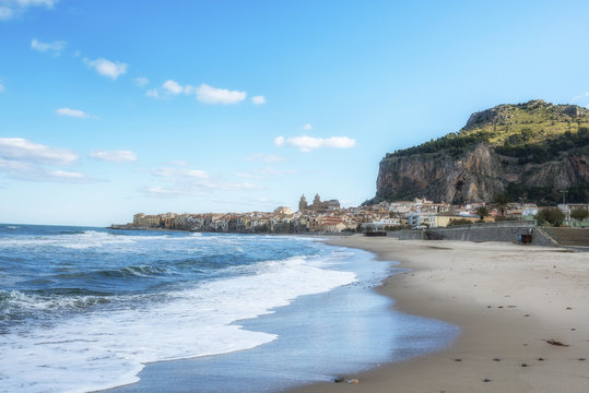 Cefalu beach. Sicily. Italy